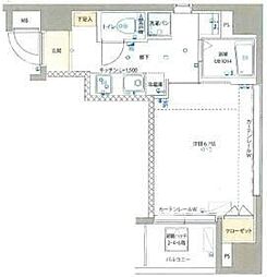 GROWS本所吾妻橋 1Kの間取図画像