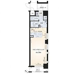 LuxuryApartment文京根津 ワンルームの間取図画像