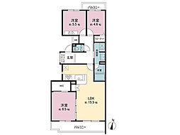ベルフラワーズ大住台4号棟 3LDKの間取図画像