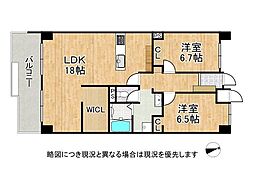 リベル 2LDKの間取図画像