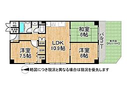 ルネ武庫川 3LDKの間取図画像