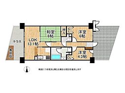 ライオンズマンション尼崎ガーデンシティ 3LDKの間取図画像