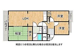 香枦園パークマンション 3LDKの間取図画像
