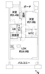 ザ・晴海レジデンス 2LDKの間取り