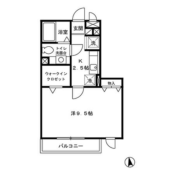 USE 205｜東京都八王子市北野町(賃貸アパート1K・2階・31.87㎡)の写真 その2