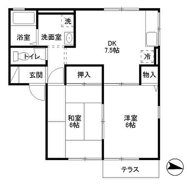 ジュネス・東 102｜東京都町田市本町田(賃貸アパート2DK・1階・46.00㎡)の写真 その2