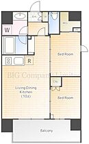 ルフォンプログレ蔵前ナチュール  ｜ 東京都台東区三筋1丁目（賃貸マンション2LDK・6階・40.15㎡） その2