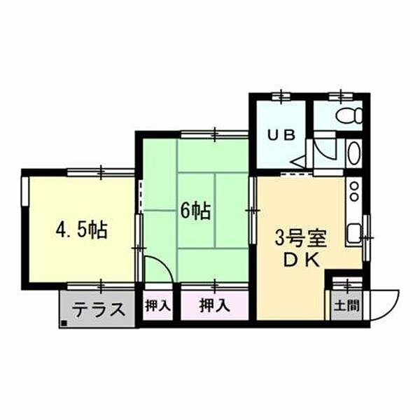 神奈川県横浜市神奈川区三ツ沢南町(賃貸アパート2DK・1階・34.78㎡)の写真 その2
