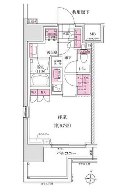 ディームス木場 501｜東京都江東区東陽１丁目(賃貸マンション1K・5階・25.69㎡)の写真 その2