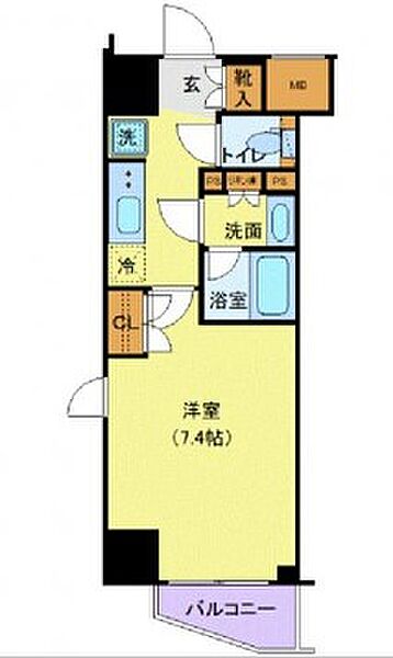 ジェノヴィア新宿早稲田グリーンヴェール 1003｜東京都新宿区若松町(賃貸マンション1K・10階・25.59㎡)の写真 その2