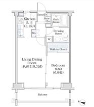 パークフラッツ市谷台町坂 205 ｜ 東京都新宿区住吉町4-14（賃貸マンション1LDK・2階・45.88㎡） その2