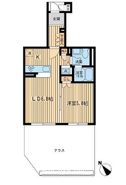 アソシエール早稲田 104｜東京都新宿区喜久井町(賃貸マンション1LDK・1階・41.06㎡)の写真 その2