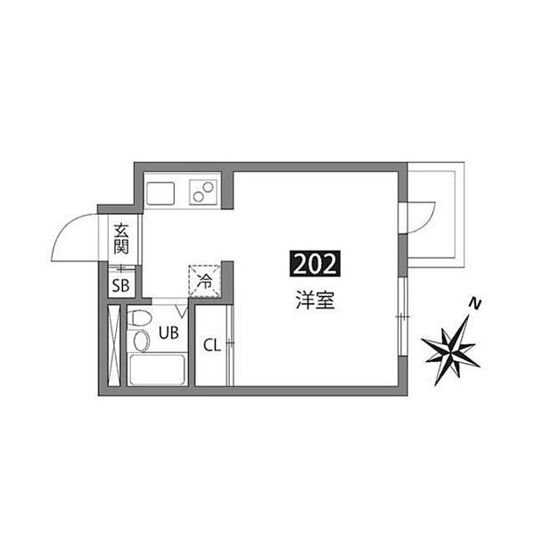クレドール富久 202｜東京都新宿区富久町(賃貸マンション1K・2階・25.96㎡)の写真 その2