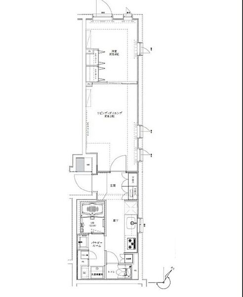 ジェノヴィア新大塚 209｜東京都文京区大塚４丁目(賃貸マンション1LDK・2階・41.52㎡)の写真 その2