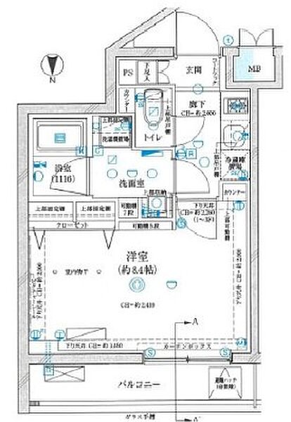 グランパセオ神楽坂II（GRAN PASEO 神楽坂II） 201｜東京都新宿区矢来町(賃貸マンション1K・2階・27.38㎡)の写真 その2