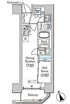 プライムブリス浅草蔵前 701 ｜ 東京都台東区駒形１丁目2-1（賃貸マンション1DK・7階・25.56㎡） その2