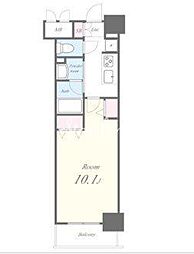 ROOTs Shinjuku Wakamatsucho 6階1Kの間取り