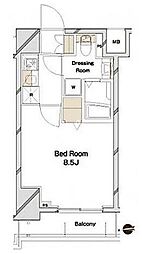 ガリシアグランデ江戸川橋 1Kの間取図画像