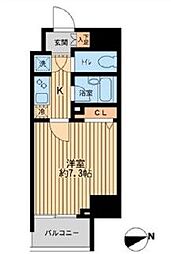 HF早稲田レジデンス 1Kの間取図画像