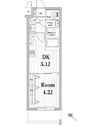 市谷鷹匠町レジデンス 1DKの間取図画像