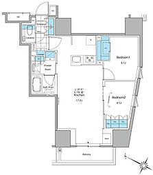 ルフォンプログレ北新宿 2LDKの間取図画像