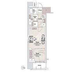 渋谷区本町3丁目マンション 2Kの間取図画像