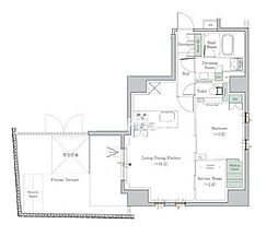 ワンルーフレジデンス中野 2LDKの間取図画像