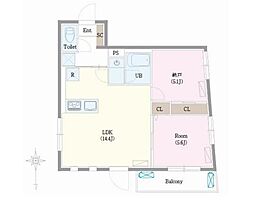 グランピーク早稲田 1SLDKの間取図画像