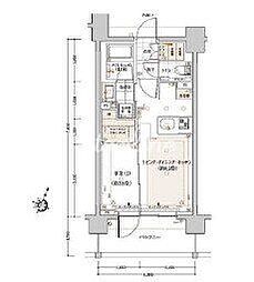 クリオラベルヴィ市ヶ谷 1LDKの間取図画像