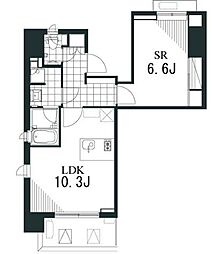 ラティエラ文京音羽 1LDKの間取図画像