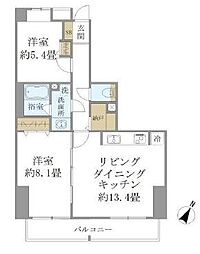 SS.FLAT神楽坂south 2LDKの間取図画像