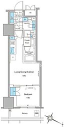 ルフォンプログレ北新宿 1LDKの間取図画像