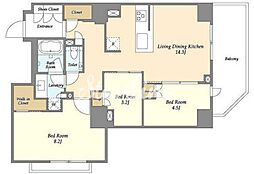 OrchidResidence渋谷富ヶ谷 3LDKの間取図画像