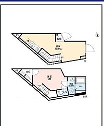 ビブリオイイダバシ(BIBLIO IIDABASHI) 1LDKの間取図画像