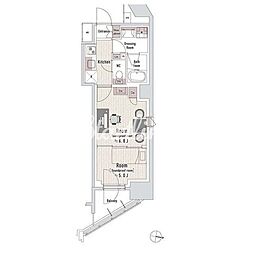 渋谷区本町3丁目マンション 2Kの間取図画像