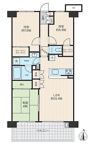 間取り エクシオ守谷御所ケ丘 3階/-
