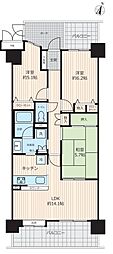 オーベル柏 3LDKの間取図画像