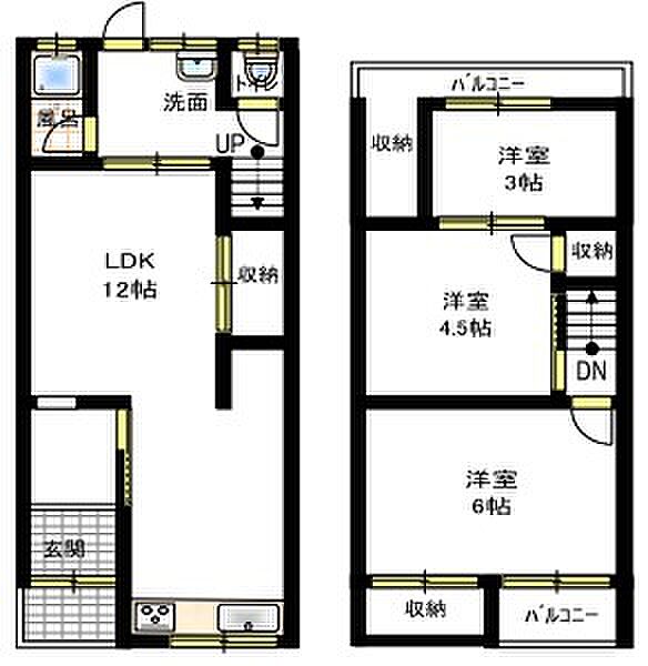 東浅香山町貸家B号棟 ｜大阪府堺市北区東浅香山町1丁(賃貸一戸建3LDK・1階・55.08㎡)の写真 その2