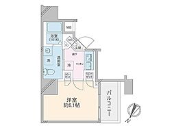 リヴシティ横濱生麦 1Kの間取図画像