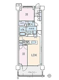 パークシティー高田馬場 2LDKの間取図画像