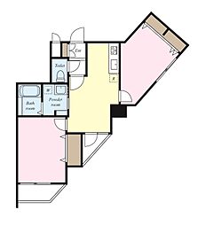 キャニオンマンション東伏見 2LDKの間取図画像