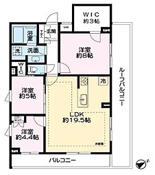 オープンレジデンシア吉祥寺本町テラス 3LDKの間取図画像