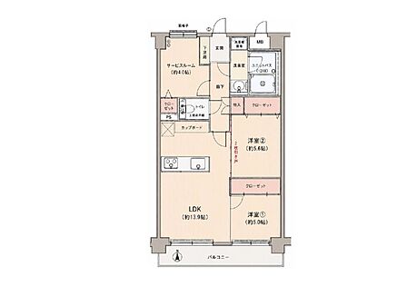 2SLDK 間取り