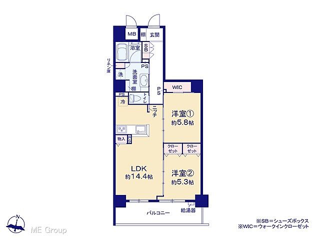 間取り アイディーコート田無WEST 7階/-