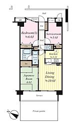 シャリエ東所沢 2SLDKの間取図画像