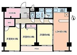 セントレー南町田 3LDKの間取図画像