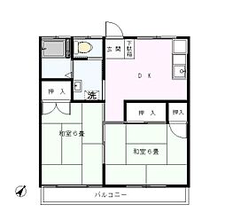 平田コーポ 2DKの間取図画像