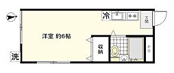 プチット.ビラ妙蓮寺 ワンルームの間取図画像