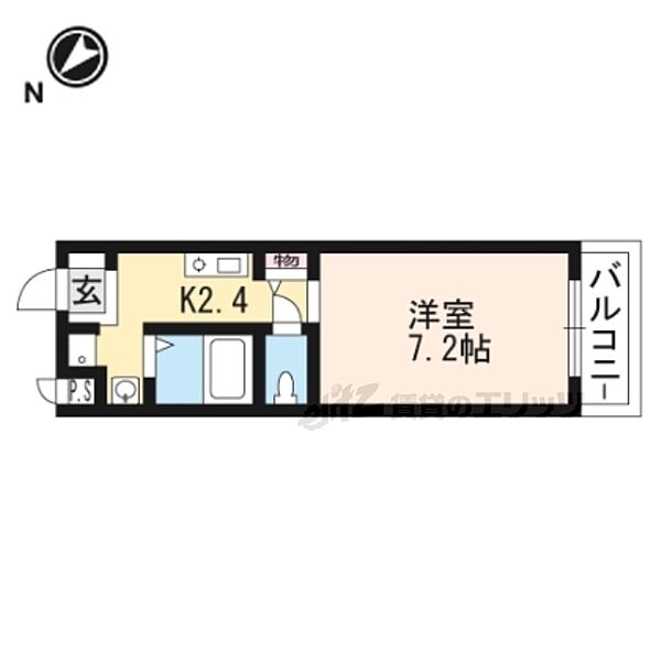 Ｉ．Ｏ．Ｒビル 402｜滋賀県草津市野路１丁目(賃貸マンション1K・4階・23.04㎡)の写真 その2