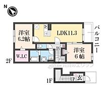 滋賀県甲賀市甲南町寺庄（賃貸アパート2LDK・1階・58.60㎡） その2